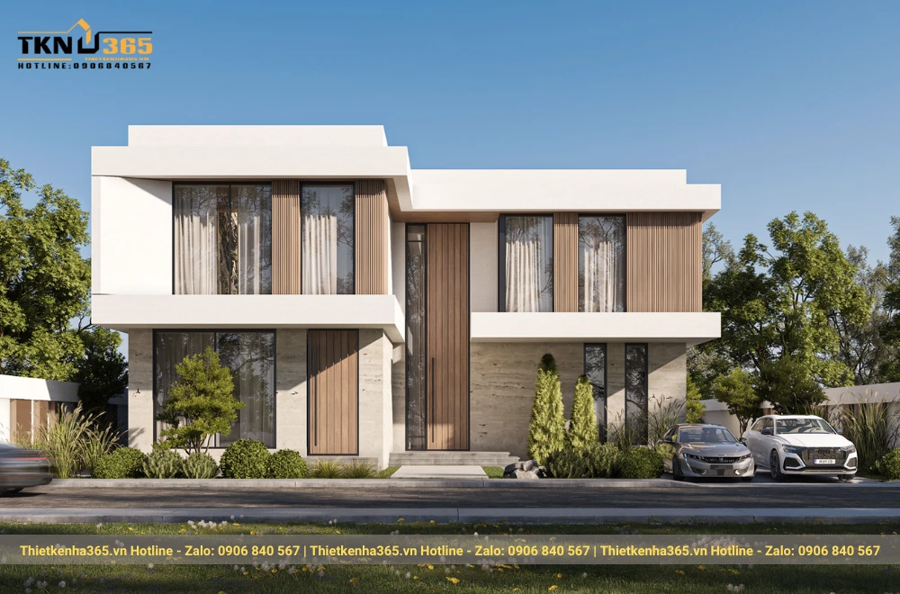 Mẫu nhà biệt thự 2 tầng 