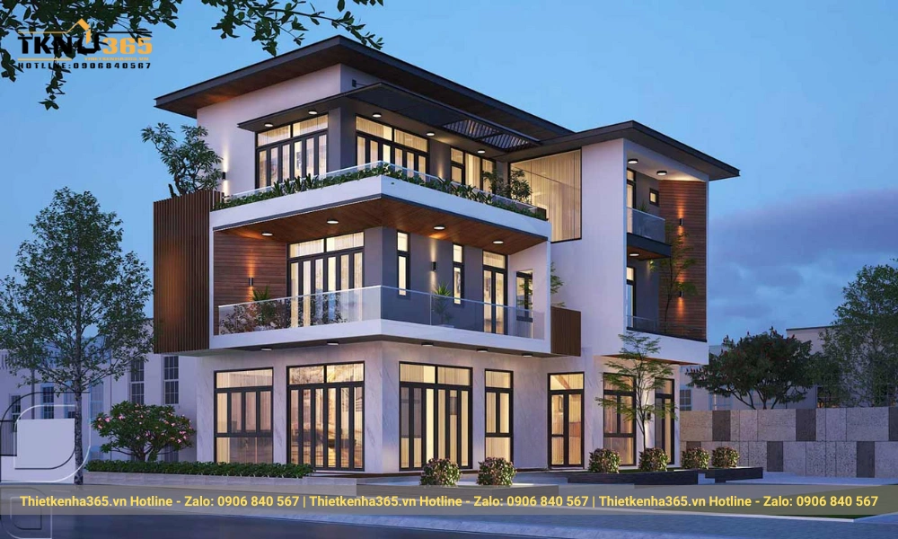 Biệt thự 3 tầng diện tích 100m2