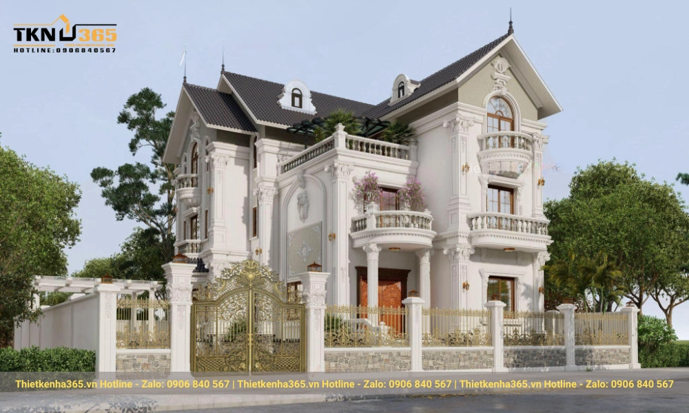 Nhà biệt thự 3 tầng tân cổ điển 