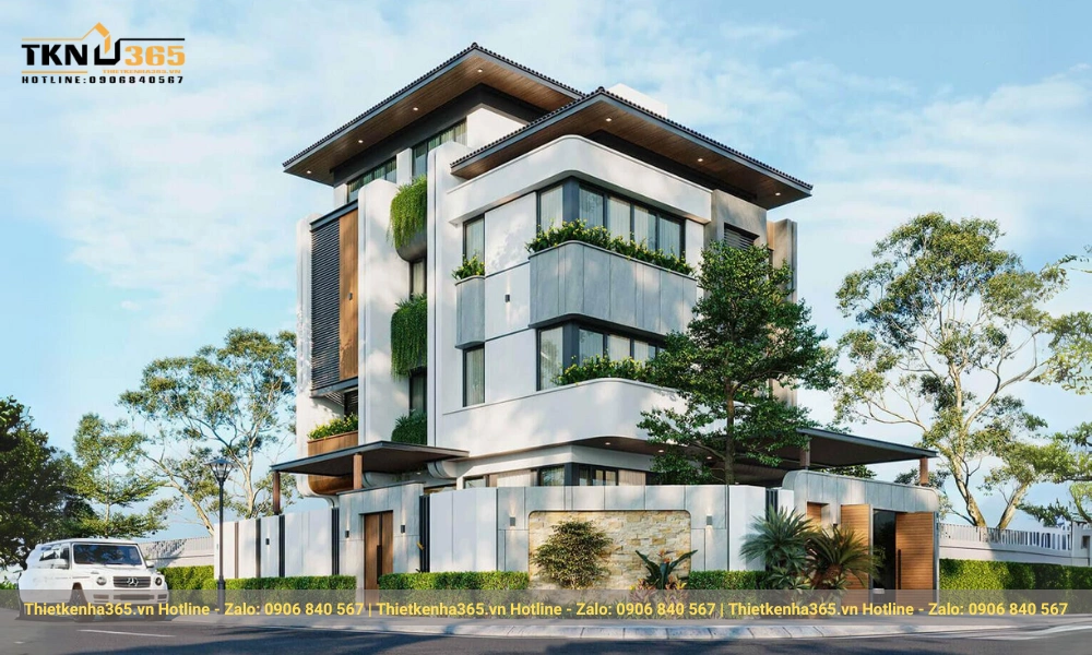 Biệt thự 3 tầng diện tích 120m2