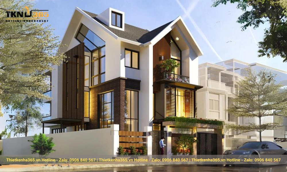 biệt thự 3 tầng diện tích 130m2
