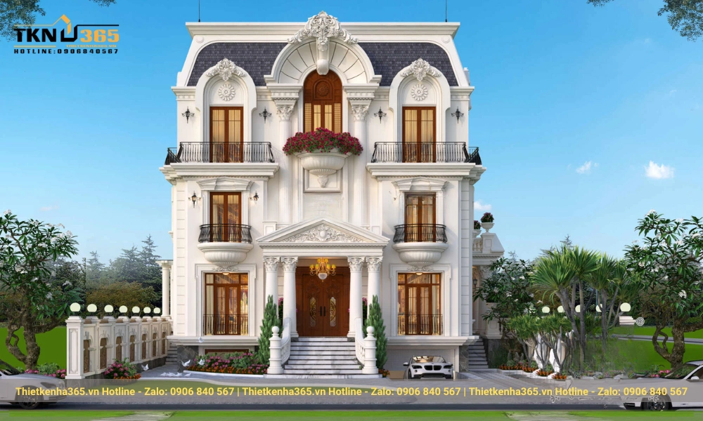 Thiết kế nhà biệt thự 3 tầng hiện đại