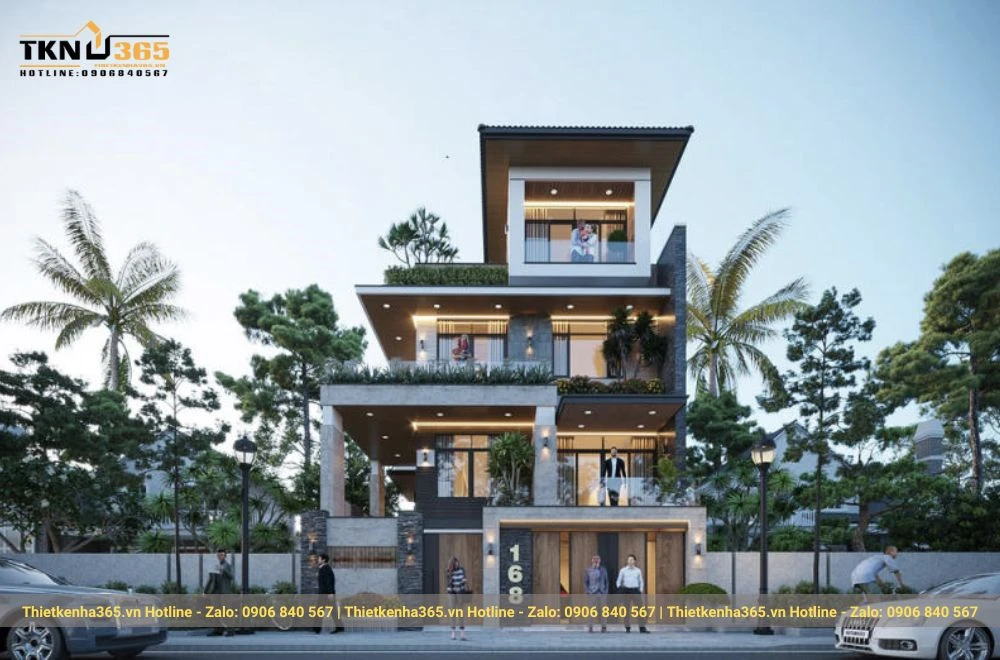 Nhà biệt thự 4 tầng mặt tiền phố 