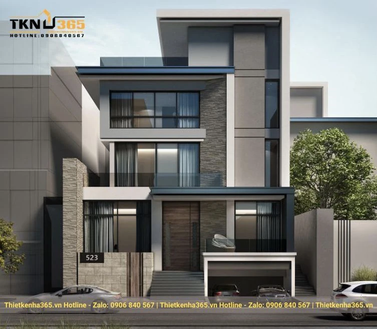 Biệt thự 4 tầng có gara 