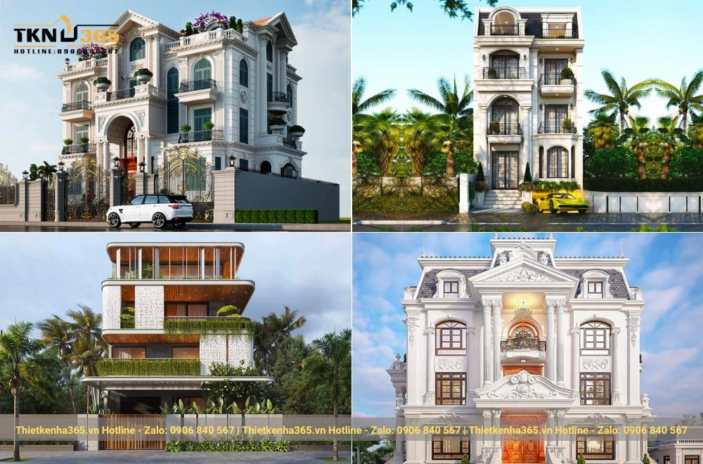 Phong cách thiết kế biệt thự có 4 tầng