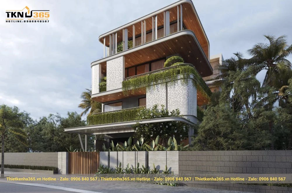Thiết kế biệt thự 4 tầng hiện đại