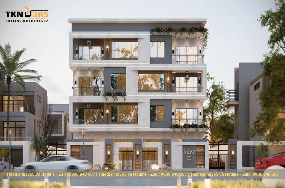 Nhà biệt thự 4 tầng có 6 phòng ngủ
