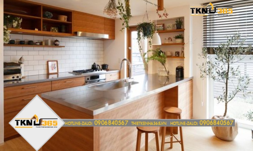 mẫu thiết kế nhà 100m2 có cây xanh