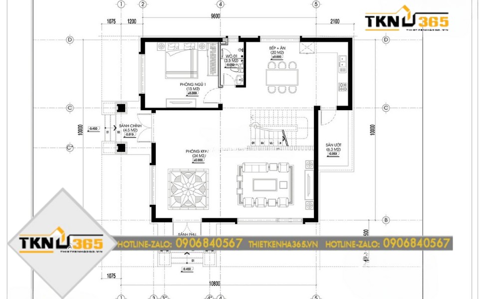bản vẽ công năng thiết kế nahaf 100m2