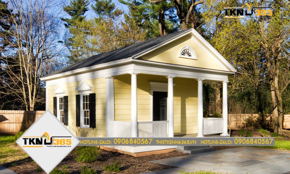 mẫu thiết kế nhà 100m2 theo phong cách tân cổ điển