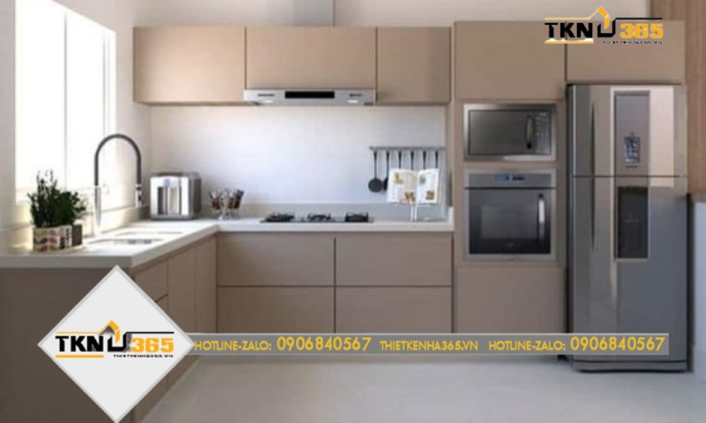 mẫu thiết kế nhà 100m2 có nhà bếp hiện đại