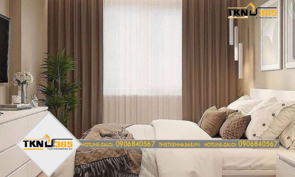 mẫu thiết kế nhà 100m2 có phòng ngủ trang nhã