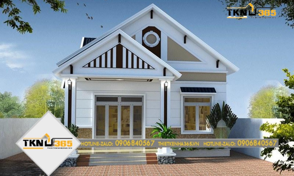 mẫu thiết kế nhà 100m2 cấp 4 2 phòng ngủ