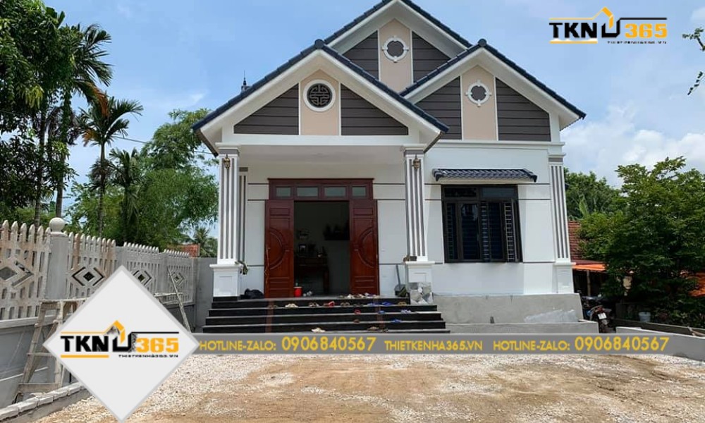 mẫu thiết kế nhà 100m2 ở nông thôn