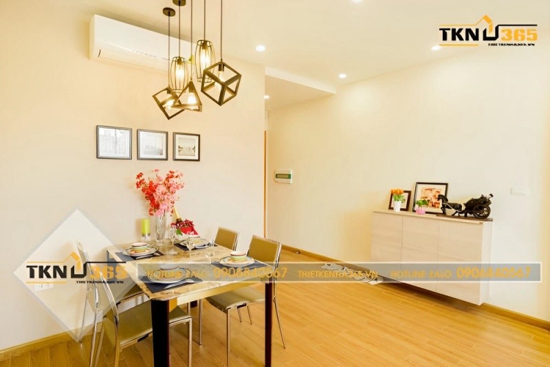 Thiết kế nhà 40m2 với bàn ăn nhỏ gọn tiết kiệm diện tích