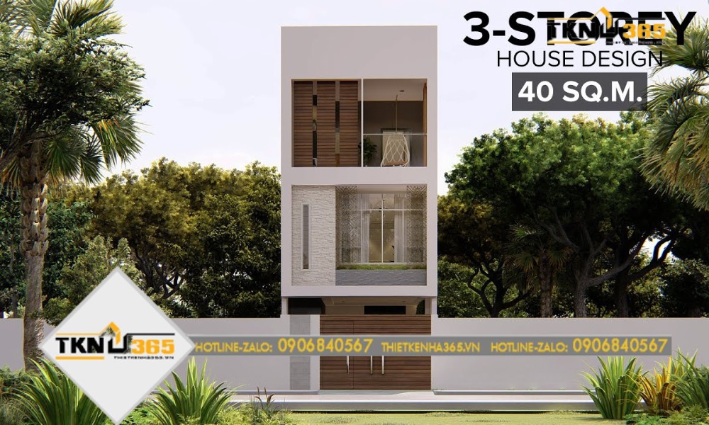 mẫu thiết kế nhà diện tích nhỏ 40m2