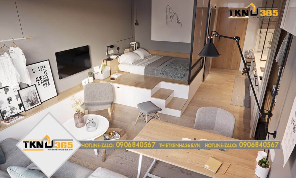 Mẫu thiết kế nhà 20m2 không gian rộng rãi