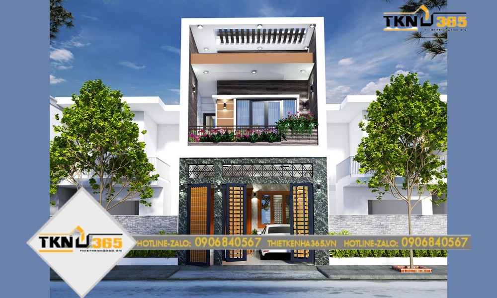 mẫu thiết kế nhà phố 5x20 hiện đại