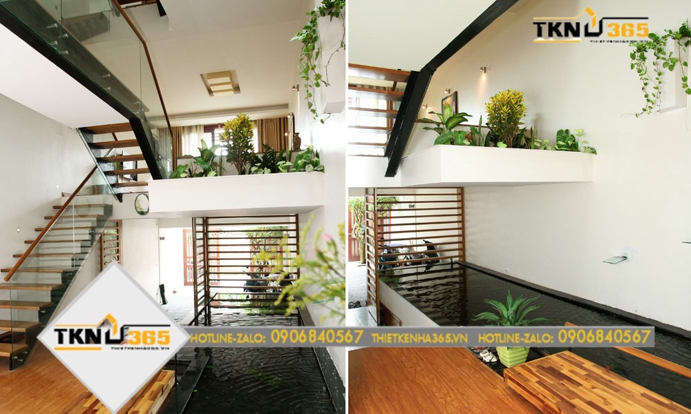 Nội thất của ngôi nhà là sự kết hợp tinh tế giữa phong cách hiện đại và truyền thống