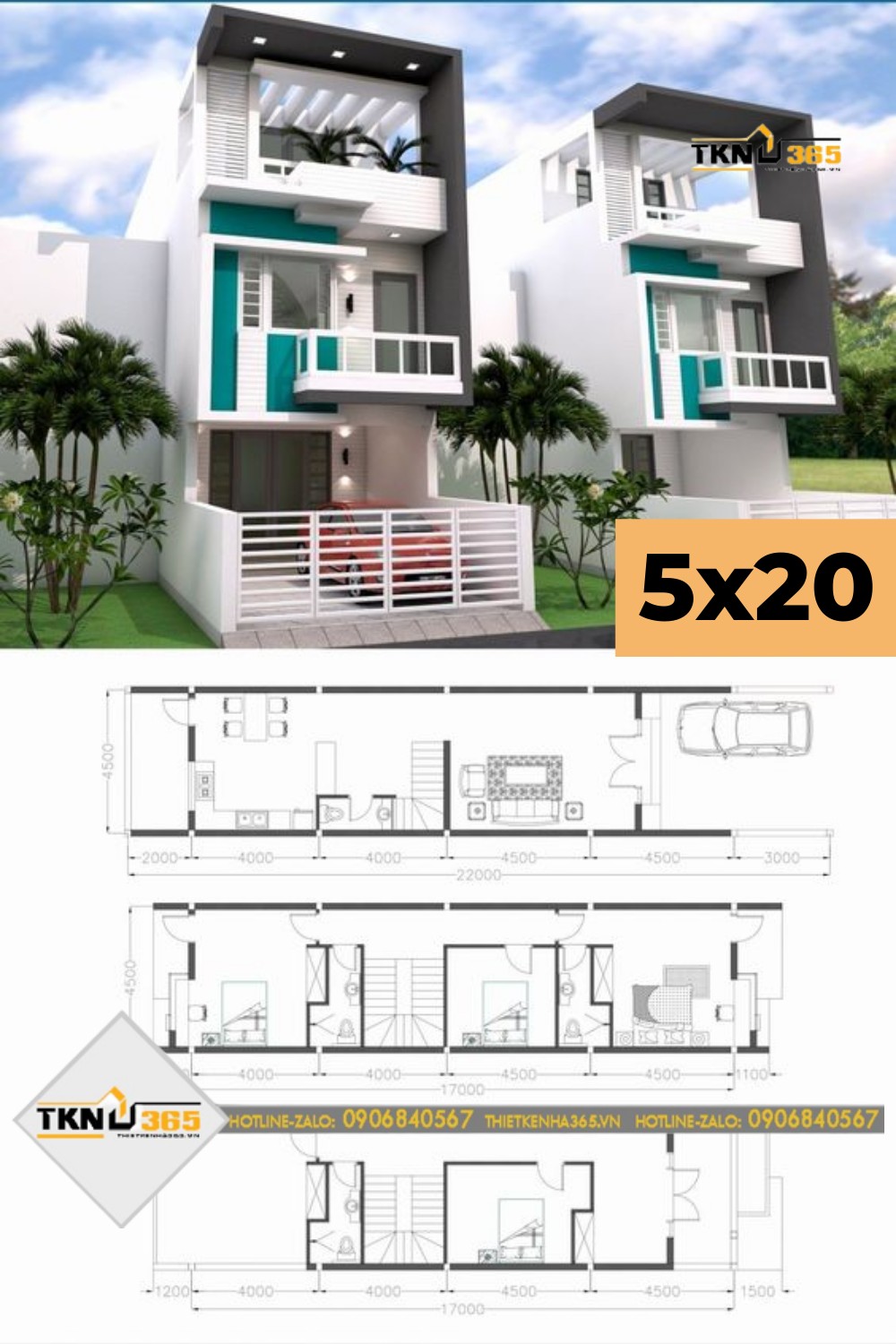 Nhà phố 5x20 mang tinh thần truyền thống