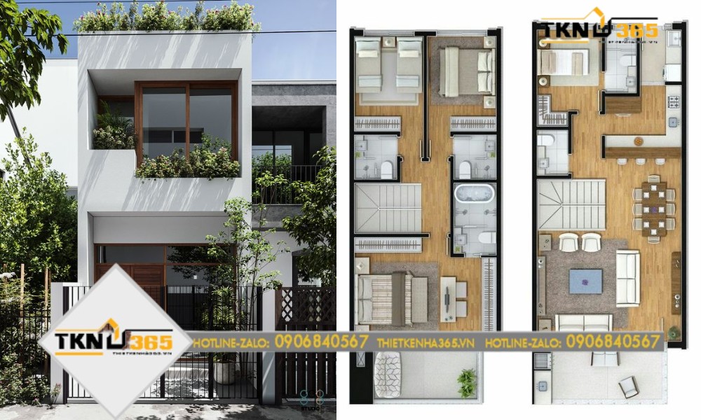 Nhà phố 5x20 tiết kiệm chi phí