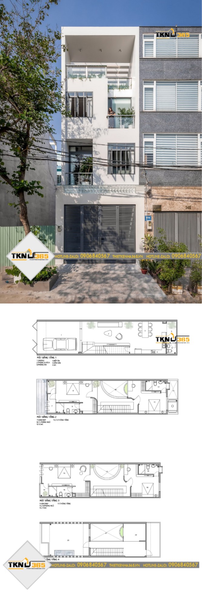 Nhà phố 5x20 mộc mạc, yên bình