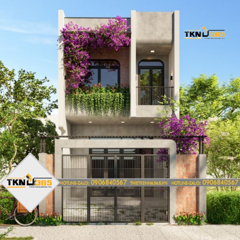 Nhà phố 5x20 thiết kế gần gũi với thiên nhiên