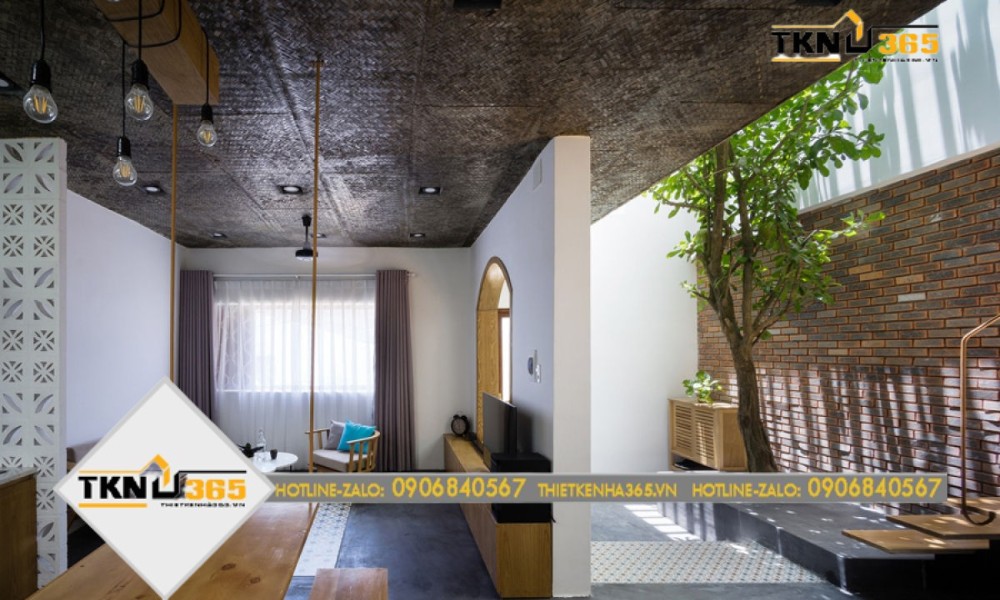 Khu vực phòng khách rộng rãi, được bố trí thông thoáng