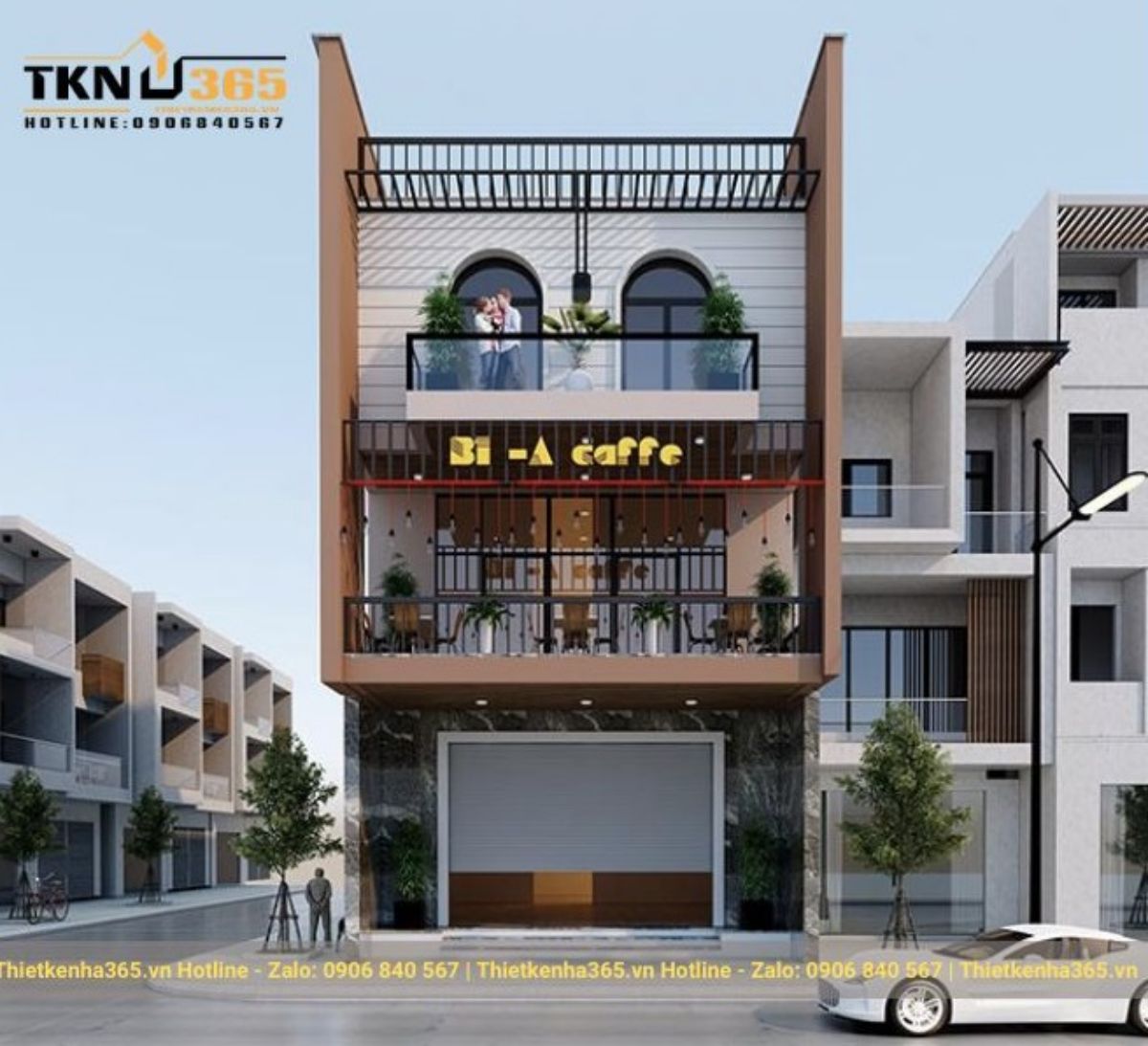 Mẫu thiết kế nhà 2 mặt tiền kinh doanh đẹp