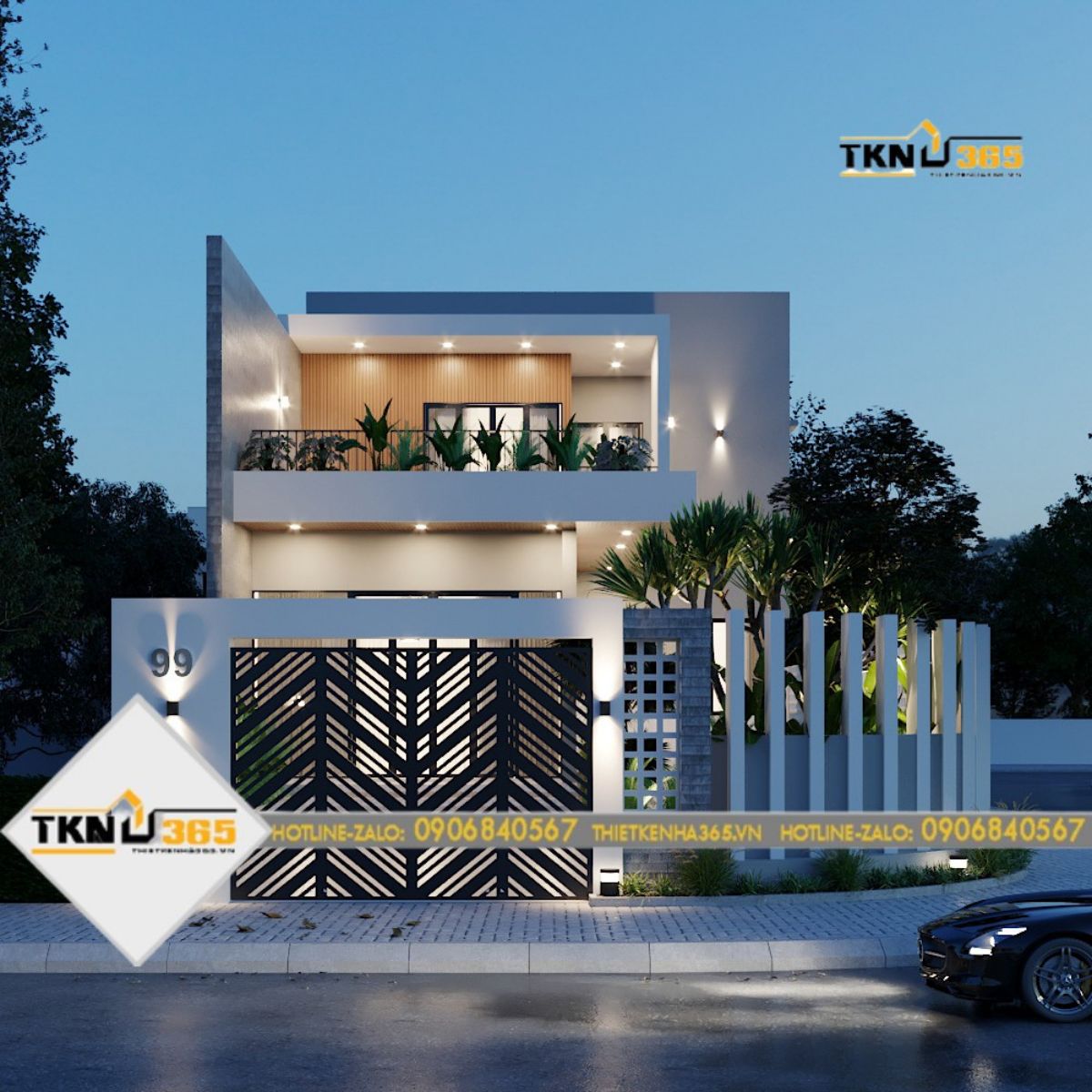 Mẫu thiết kế nhà 2 mặt tiền kinh doanh đẹp