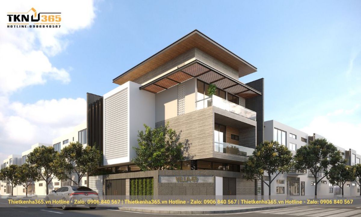 Mẫu thiết kế nhà 2 mặt tiền kinh doanh đẹp