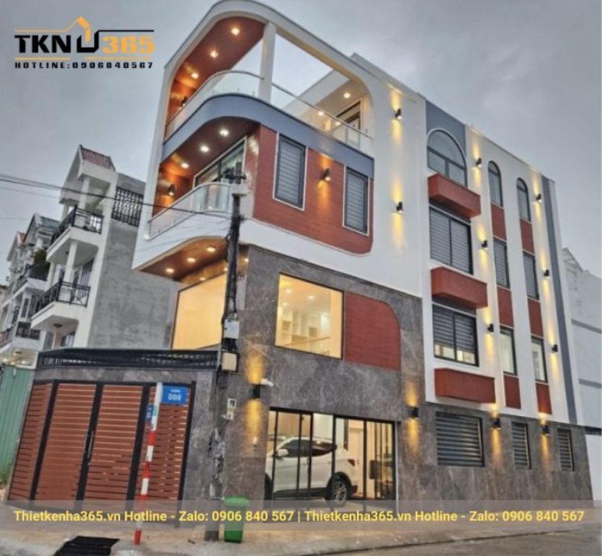 Mẫu thiết kế nhà 2 mặt tiền kinh doanh đẹp