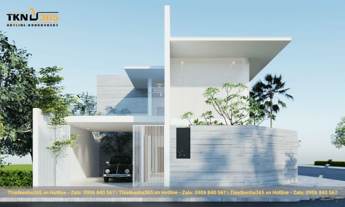 Mẫu thiết kế nhà 2 mặt tiền kinh doanh đẹp