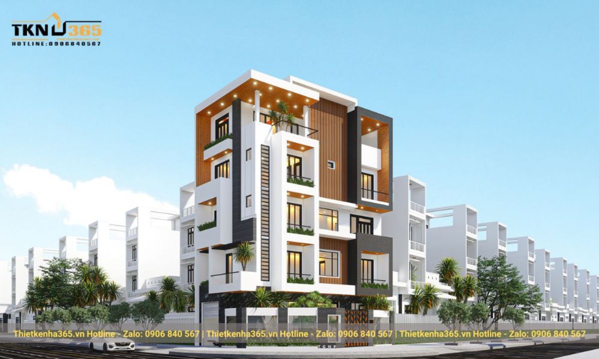 Mẫu thiết kế nhà 2 mặt tiền kinh doanh đẹp