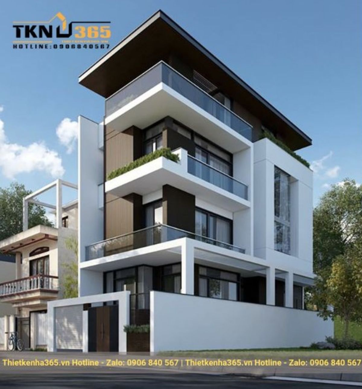 Mẫu thiết kế nhà 2 mặt tiền kinh doanh đẹp