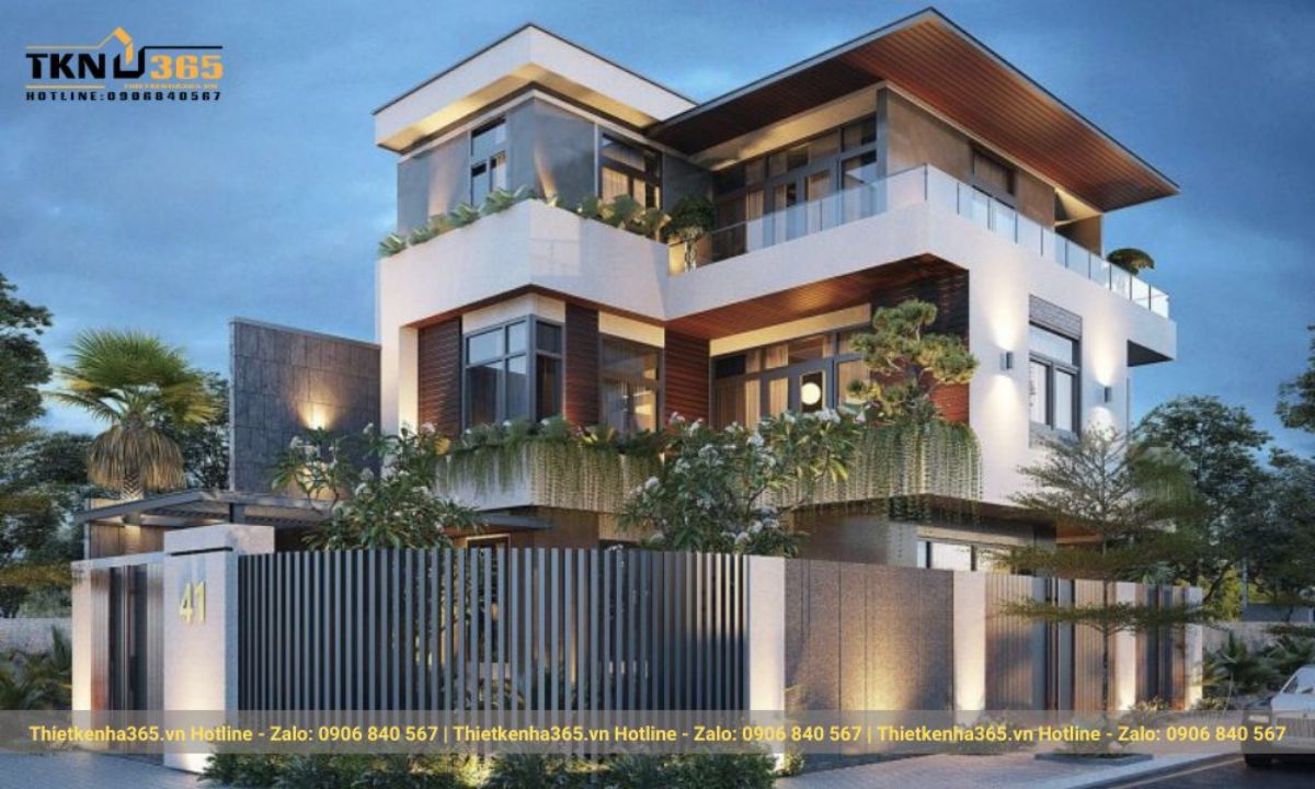 Mẫu thiết kế nhà 2 mặt tiền kinh doanh đẹp