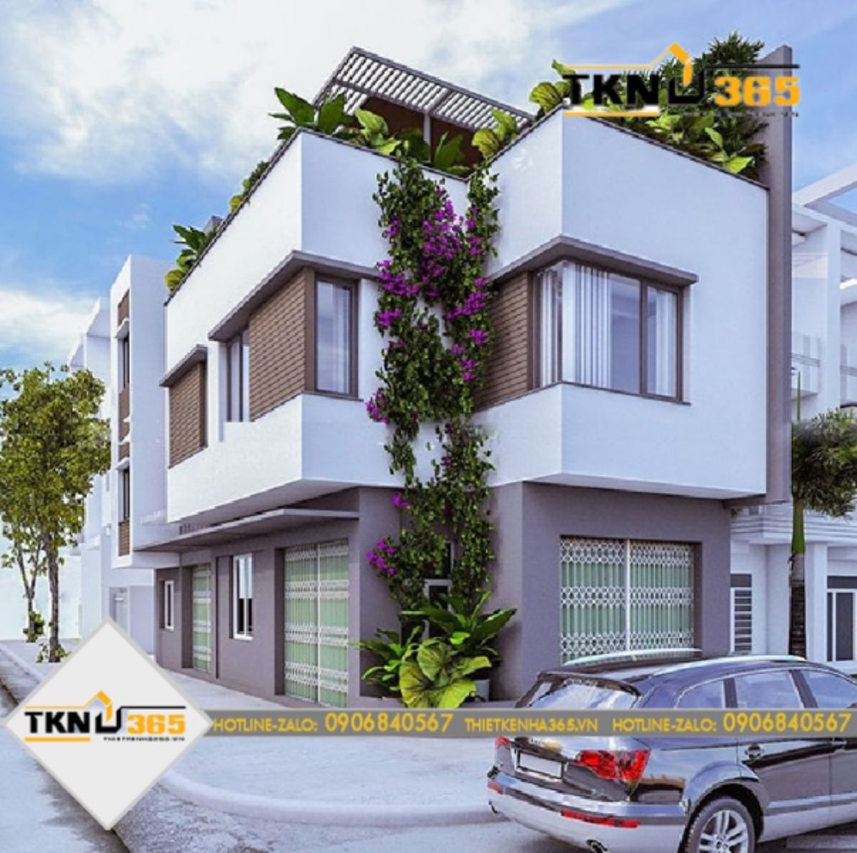 Mẫu thiết kế nhà 2 mặt tiền kinh doanh đẹp