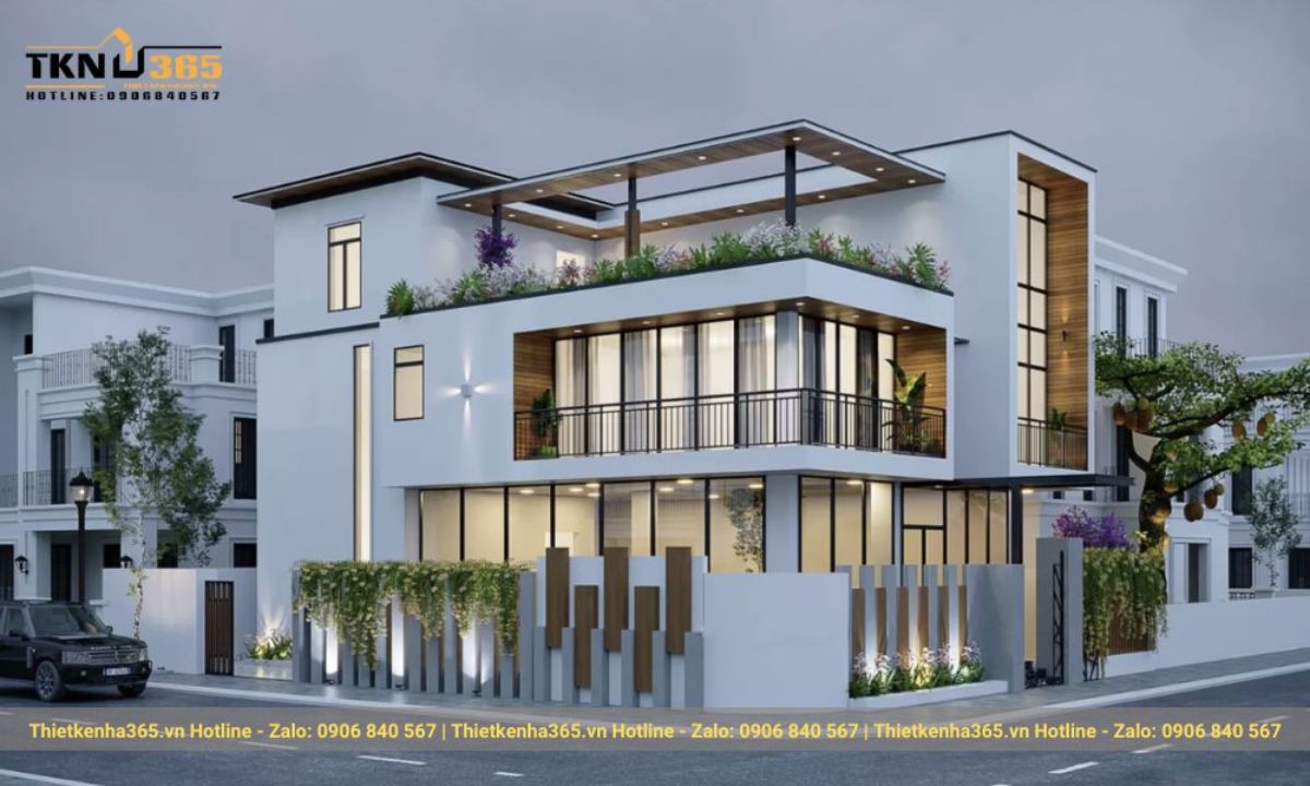 Mẫu thiết kế nhà 2 mặt tiền kinh doanh đẹp