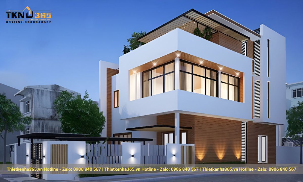 Mẫu thiết kế nhà 2 mặt tiền kinh doanh đẹp