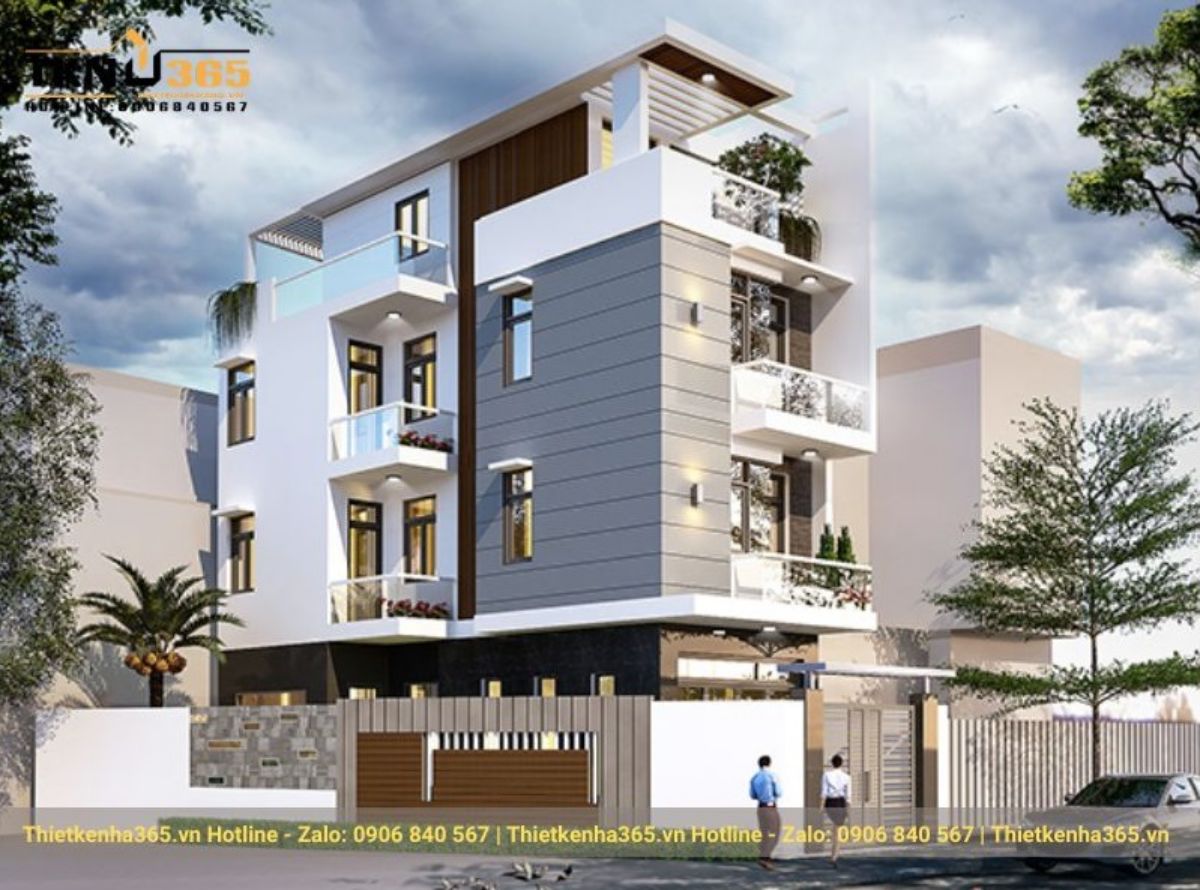 Mẫu thiết kế nhà 2 mặt tiền kinh doanh đẹp