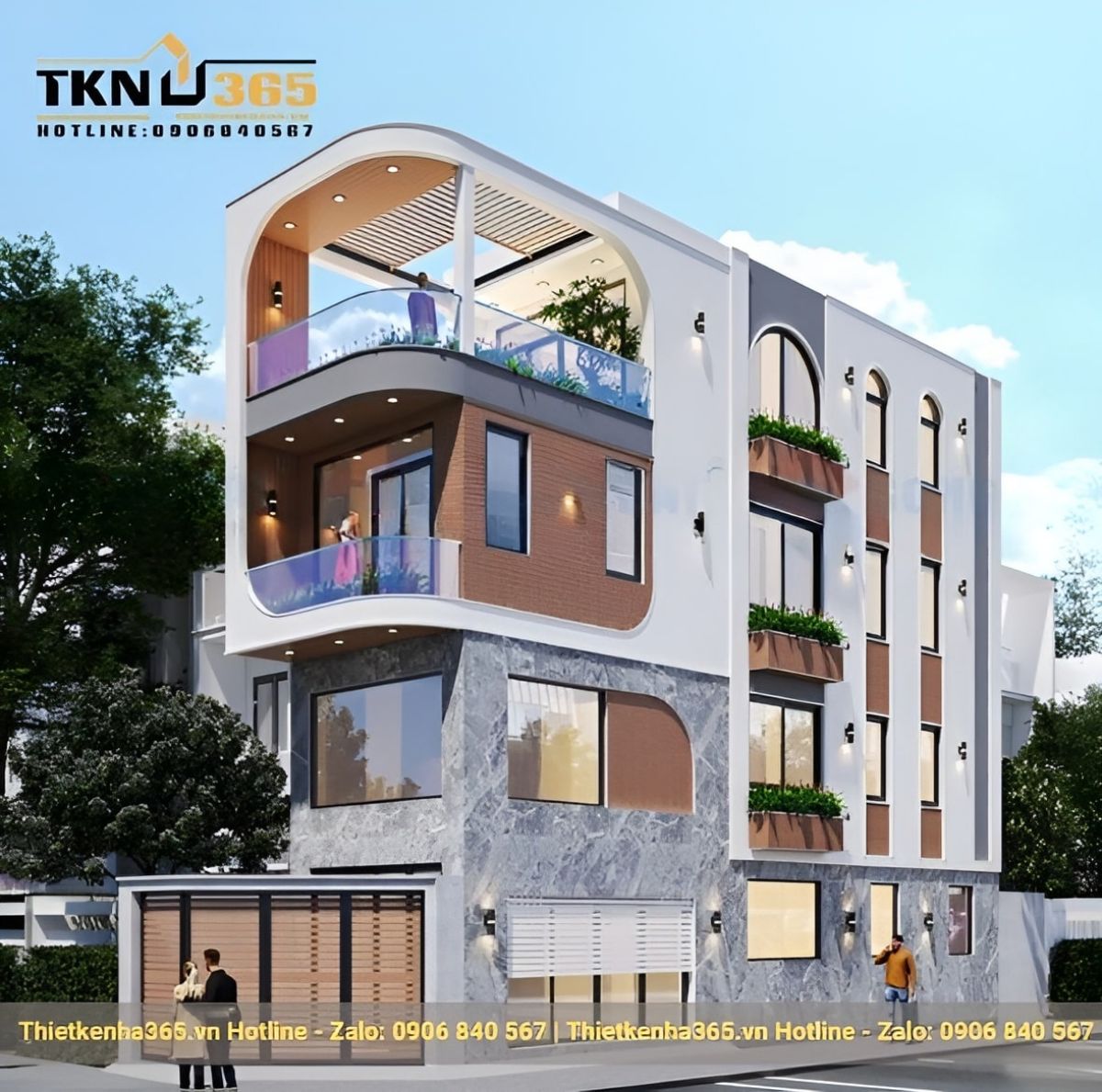 Mẫu thiết kế nhà 2 mặt tiền kinh doanh đẹp