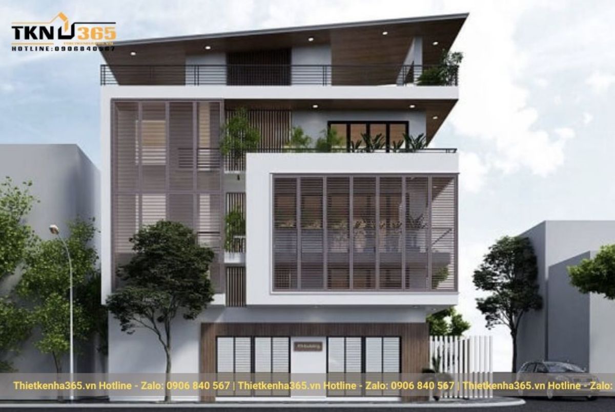 Mẫu thiết kế nhà 2 mặt tiền kinh doanh đẹp