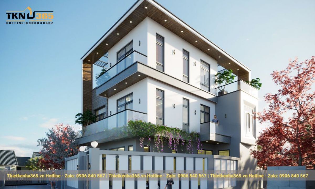 Mẫu thiết kế nhà 2 mặt tiền kinh doanh đẹp