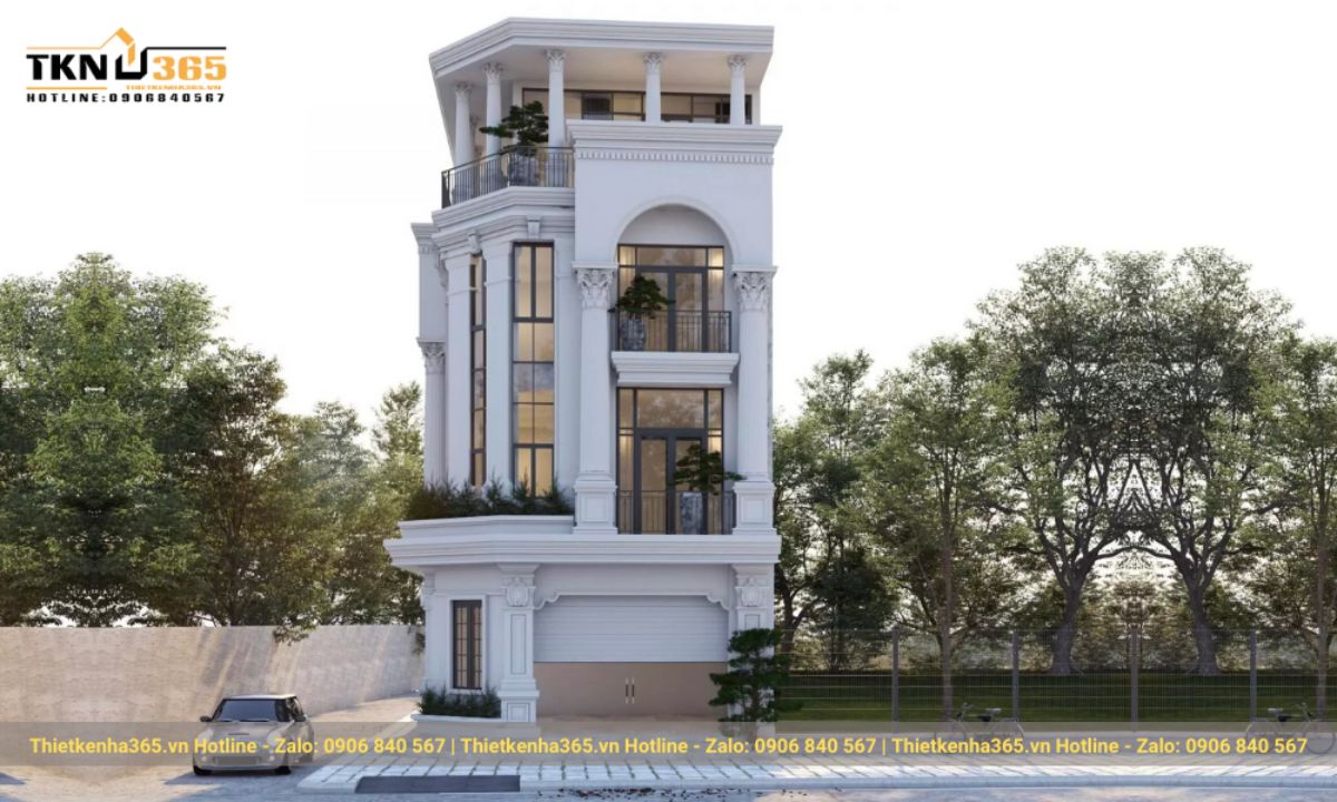 Mẫu thiết kế nhà 2 mặt tiền kinh doanh đẹp