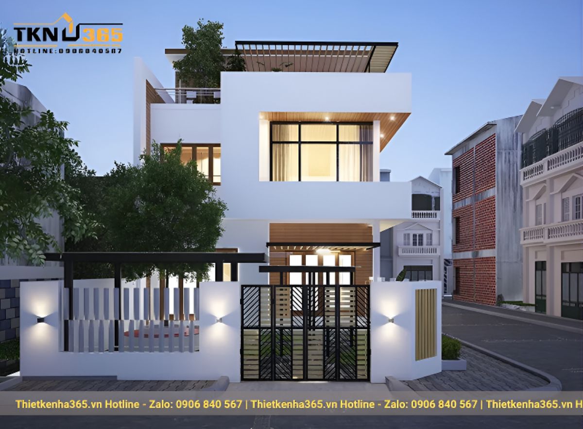 Mẫu thiết kế nhà 2 mặt tiền kinh doanh đẹp