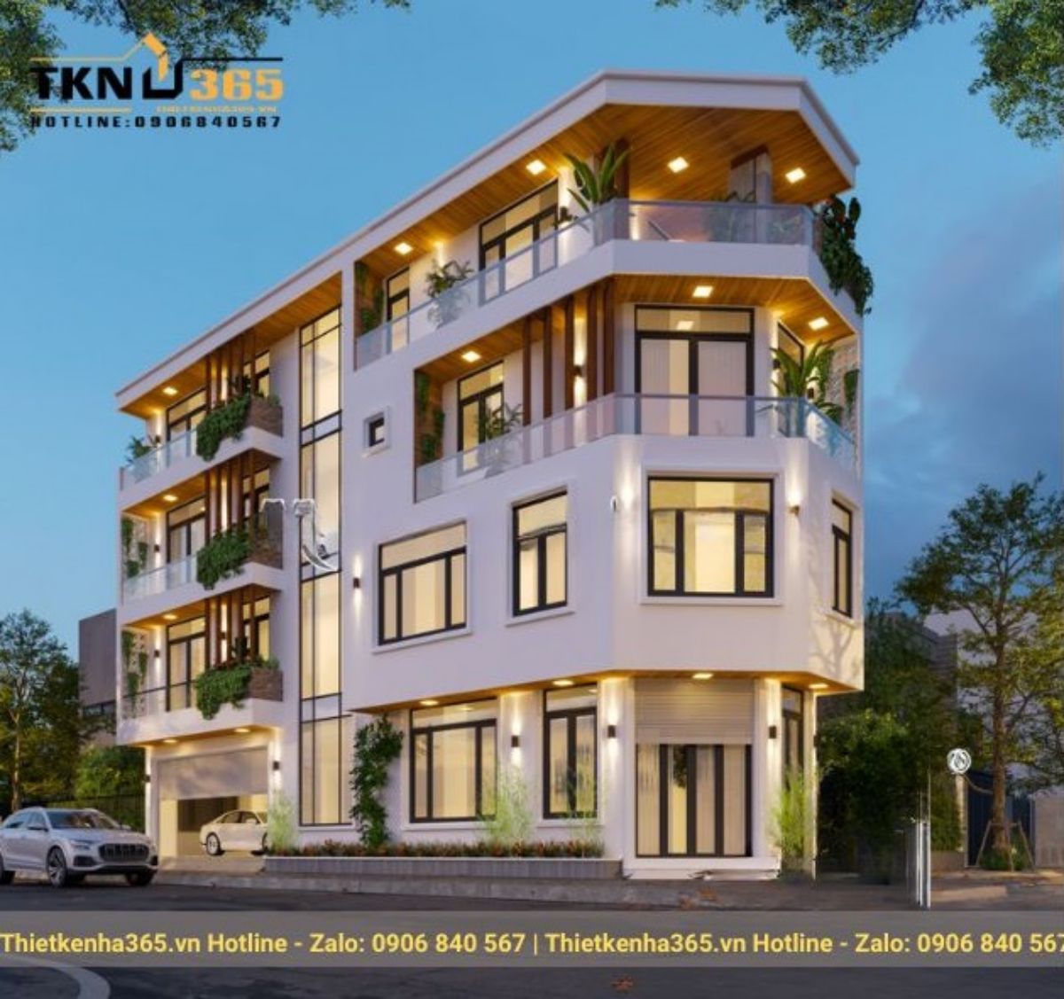 Mẫu thiết kế nhà 2 mặt tiền kinh doanh đẹp