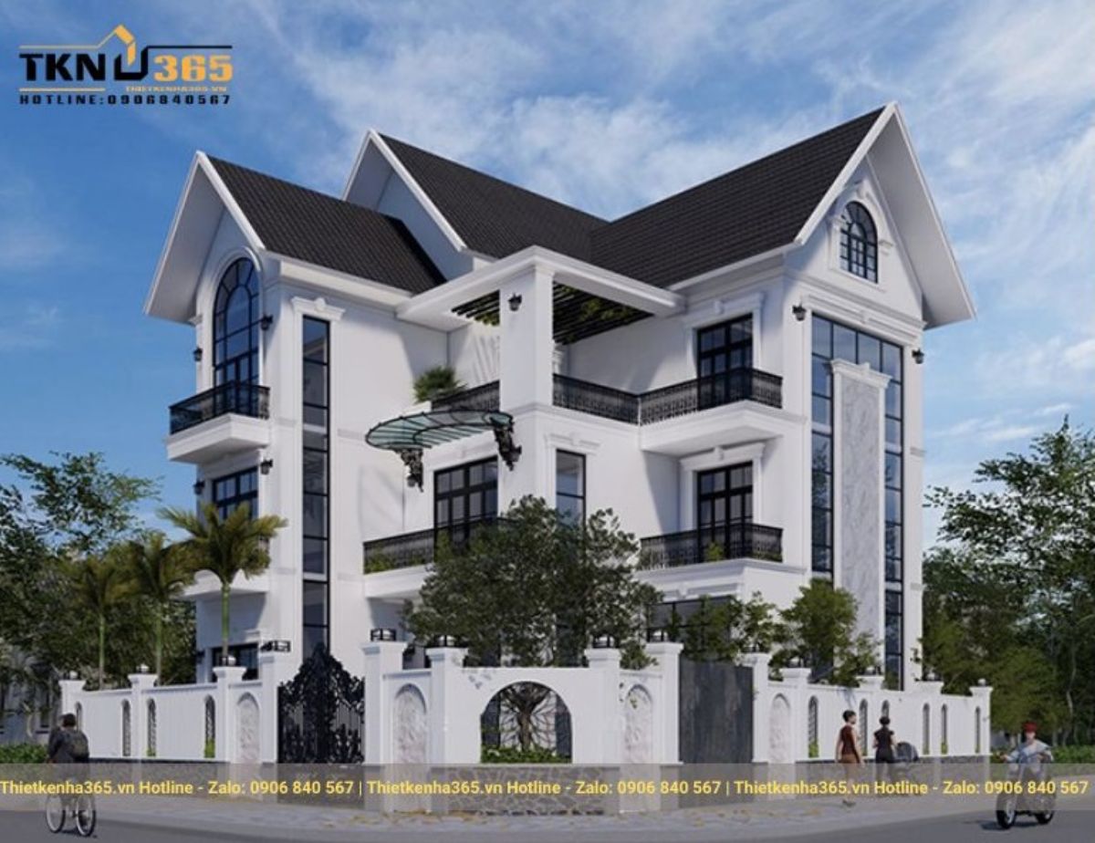 Mẫu thiết kế nhà 2 mặt tiền kinh doanh đẹp