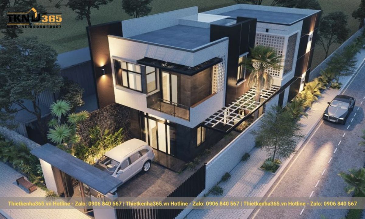 Mẫu thiết kế nhà 2 mặt tiền kinh doanh đẹp