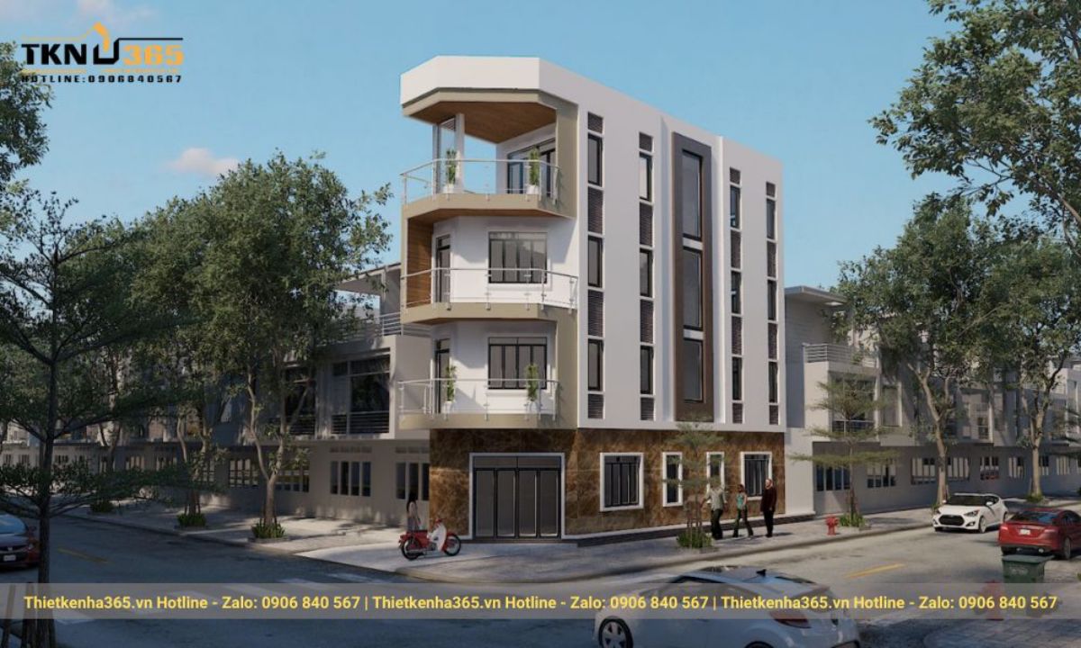 Mẫu thiết kế nhà 2 mặt tiền kinh doanh đẹp