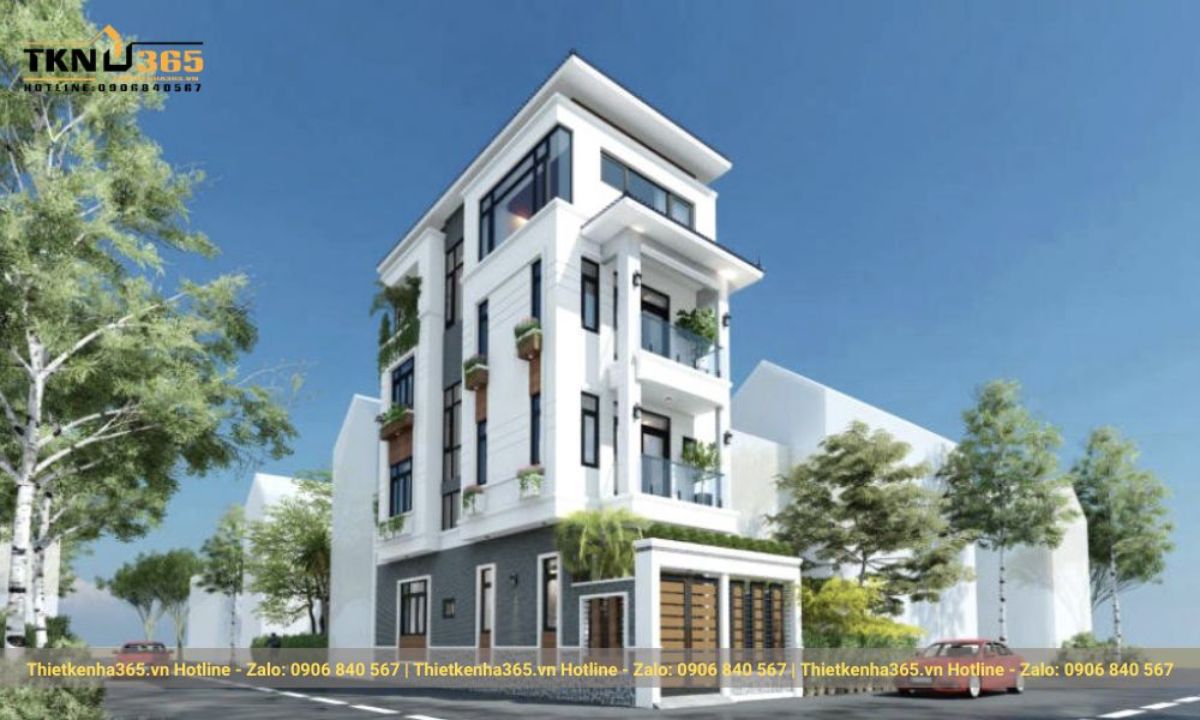 Mẫu thiết kế nhà 2 mặt tiền kinh doanh đẹp